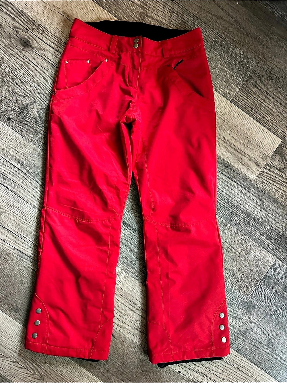Obermeyer Malta Pants Ski Pants Red & Black women’s Size 8